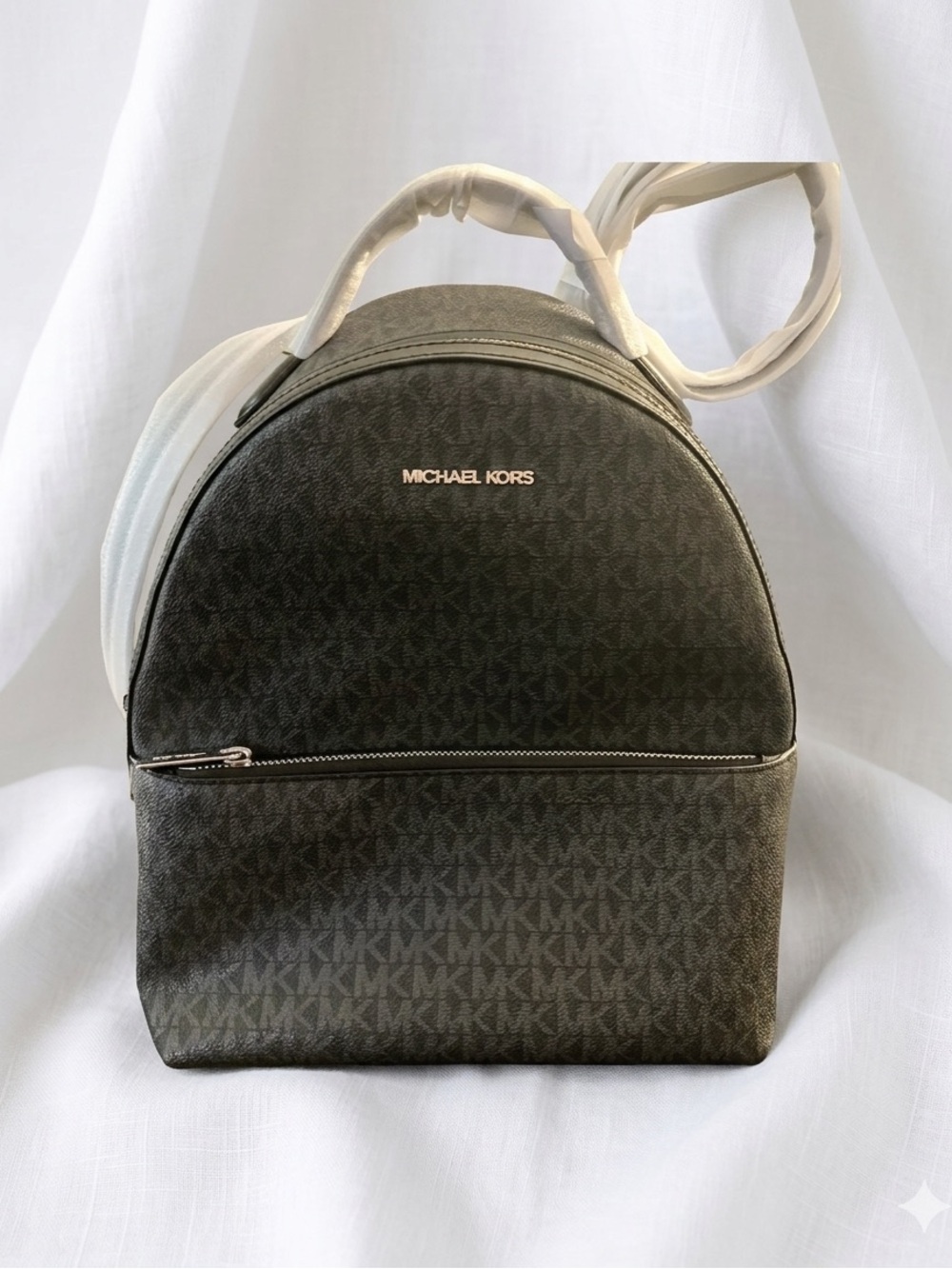 Michael Kors Sheila Signature Logo Backpack Bag - Black - Picture 2 of 7